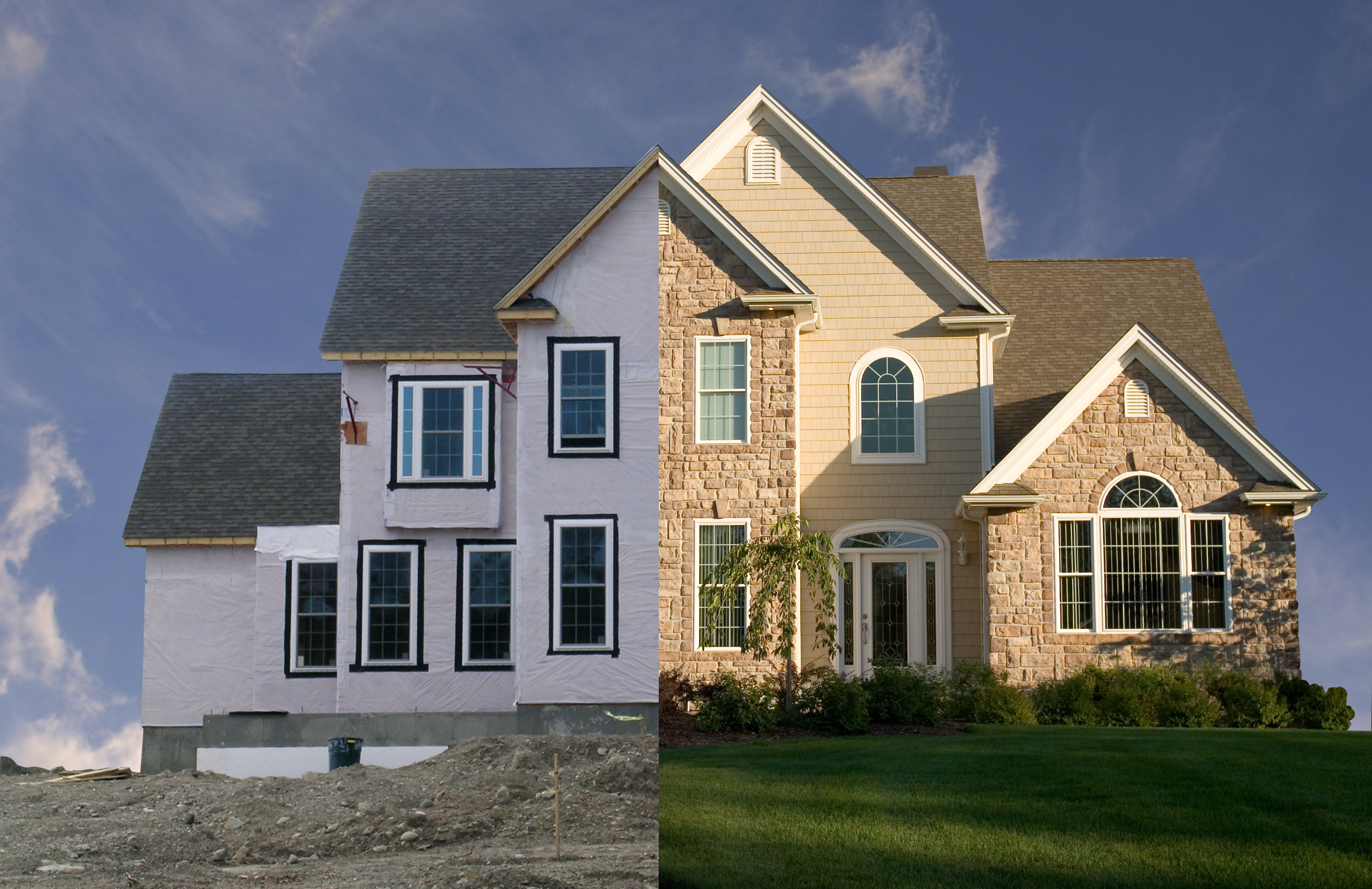 Before and after exterior transformation